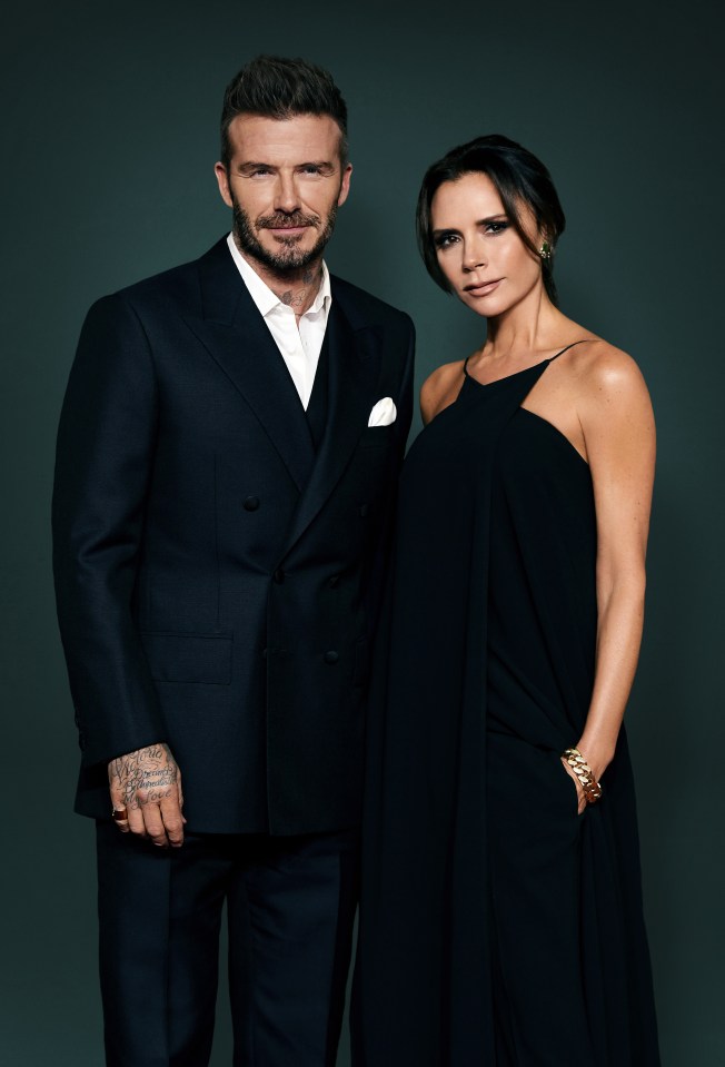 Becks raced back from the World Cup to join Victoria for her fashion firm’s Christmas party