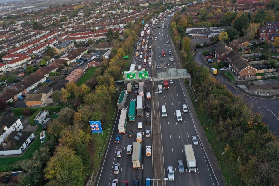 Police swooped in to arrest eco-idiots on the M25 today