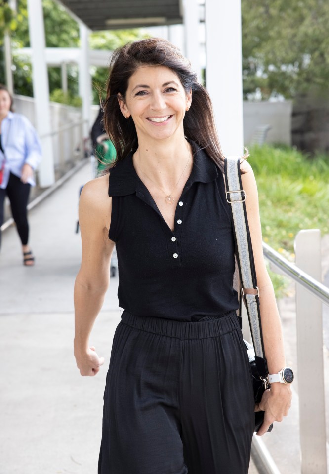 Gina arriving at Brisbane Airport earlier this month