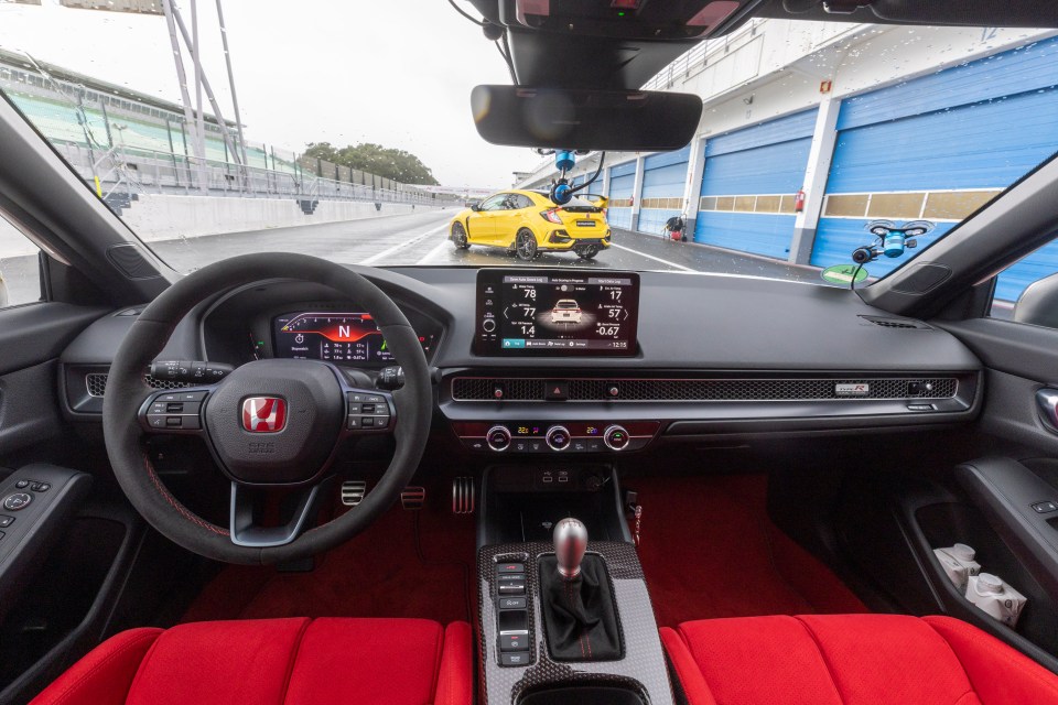 The Civic’s onboard computer has performance data and ranking scores should you go for a track day blast