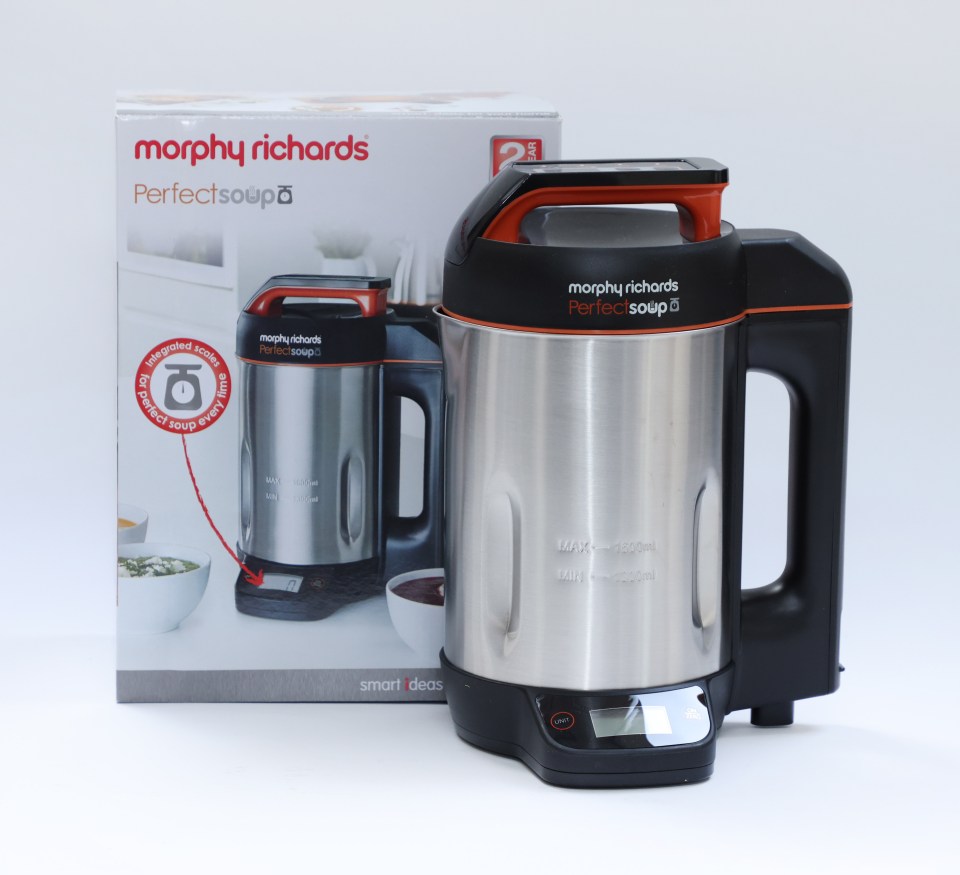 The Morphy Richards soup maker comes with a 1.6l jug