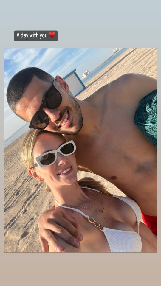 Conor Coady enjoyed a day out in Doha with wife Amie