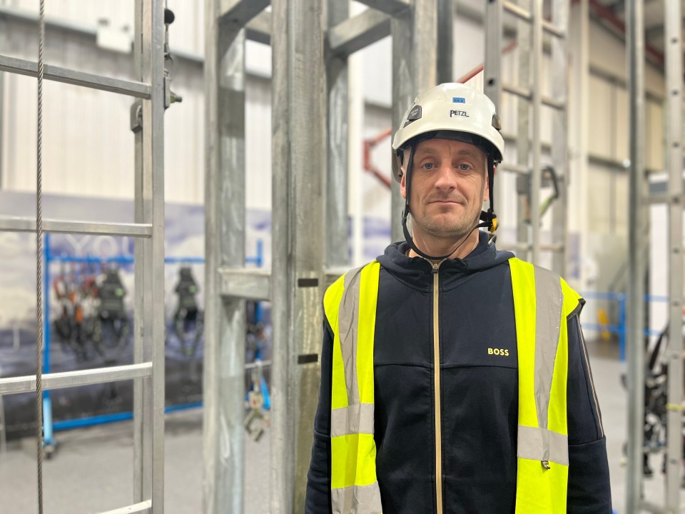 Former scaffolder Paul Foster decided to retrain in the wind power sector