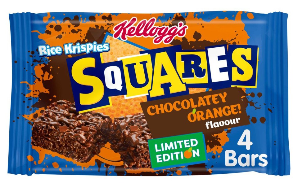 Kellogg’s Rice Krispies Squares Chocolatey Orange snack bars, four-pack is £1.50 at Morrisons