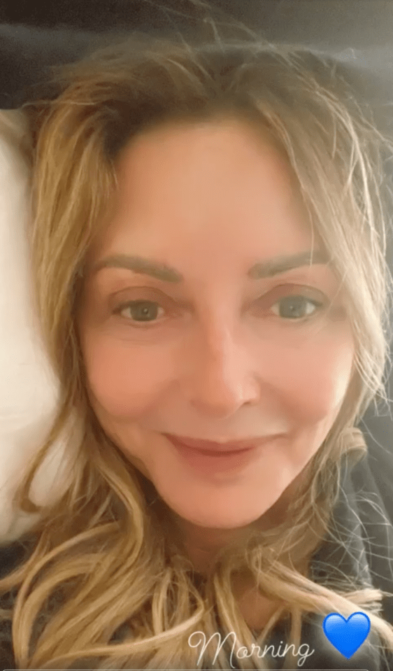 Carol Vorderman posted a picture of herself from bed