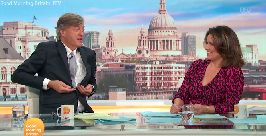 Richard Madeley told Susanna Reid about his fun chat with Dolly Parton