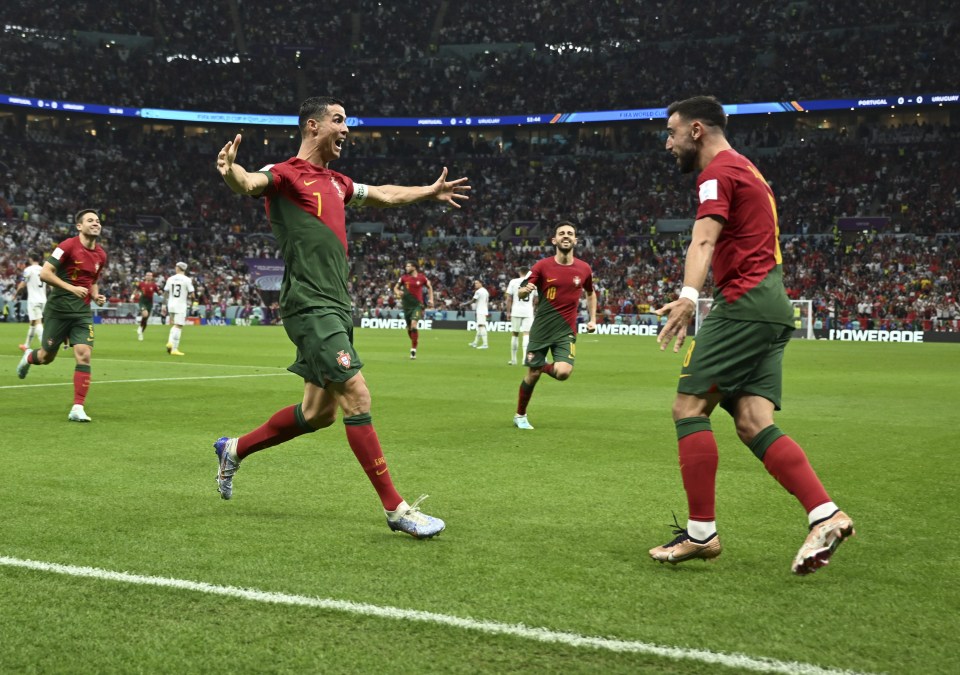 Portugal booked their place in the last 16 win with a 2-0 win over Uruguay