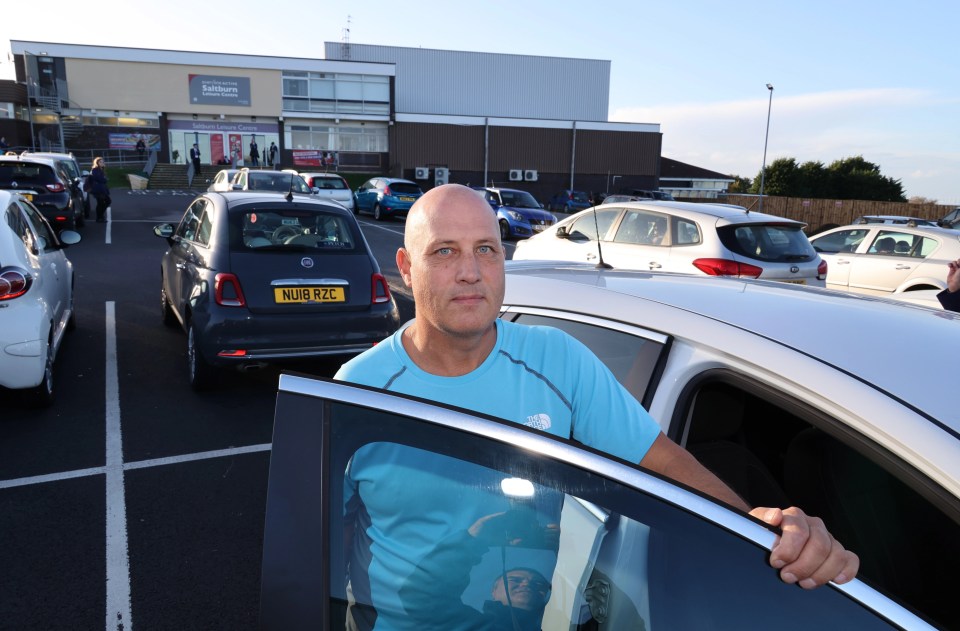 Mike Walton is one of the many North Yorkshire parents who regularly uses a local cricket club's car park to drop his son at school