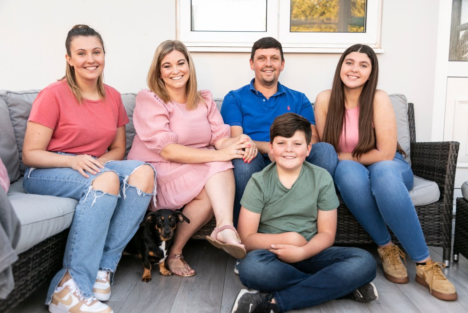 Rachel with husband Mike and their children Abbie, Erin and Aiden