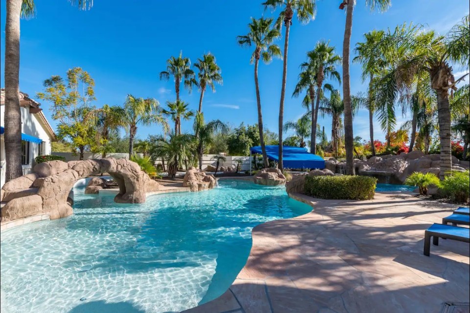 The pool is one of the largest residential swimming pools in the entire state of Arizona