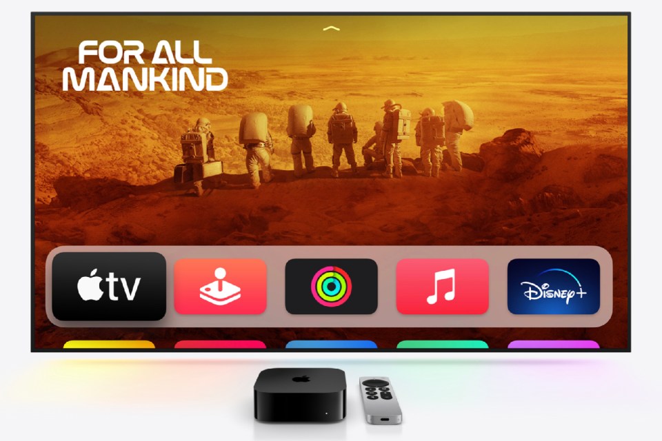 The Apple TV 4K plugs into the back of your telly – giving it a serious streaming upgrade