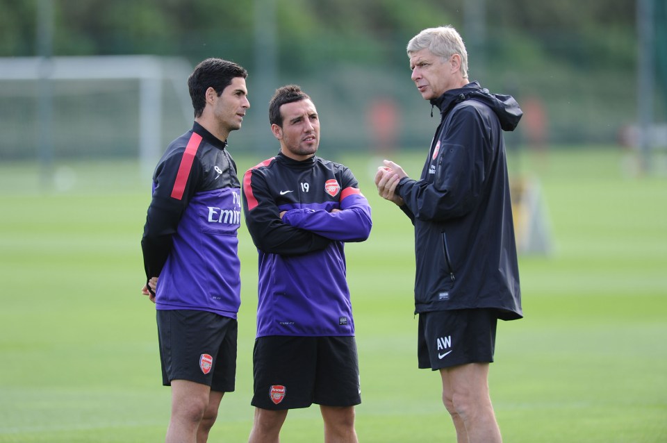 Mikel Arteta and Cazorla played together at the Gunners under Arsene Wenger