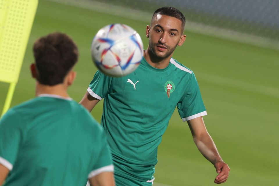 Ziyech scored a wonder goal from well inside his own half for Morocco