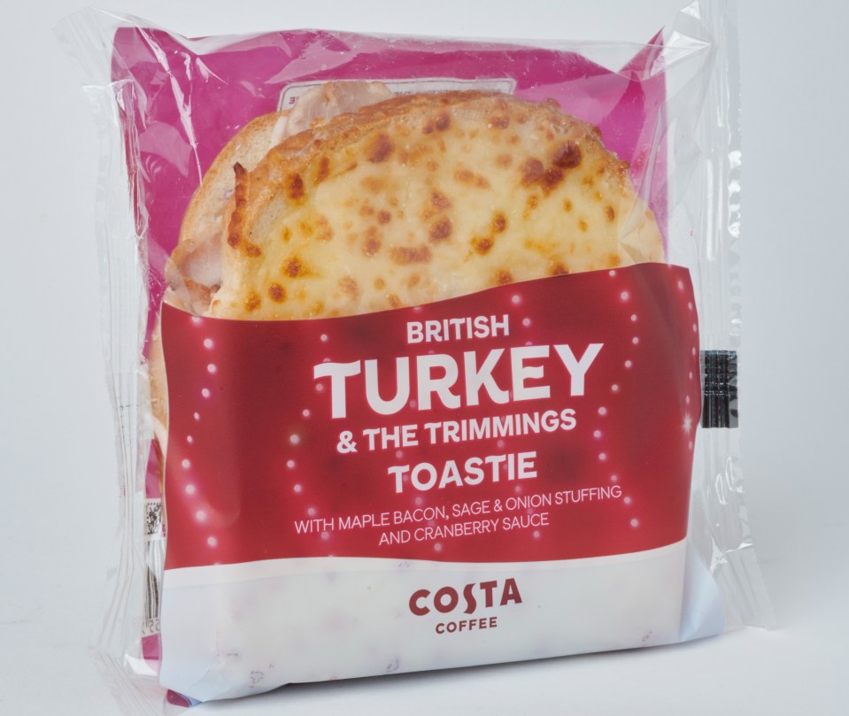 Costa’s Christmas sandwich is served hot and its crispy top is a nice touch