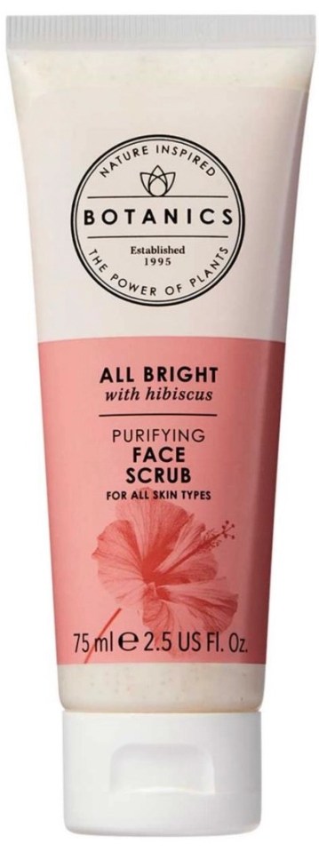 Botanics All Bright purifying face scrub exfoliator with natural AHAs is available at Boots