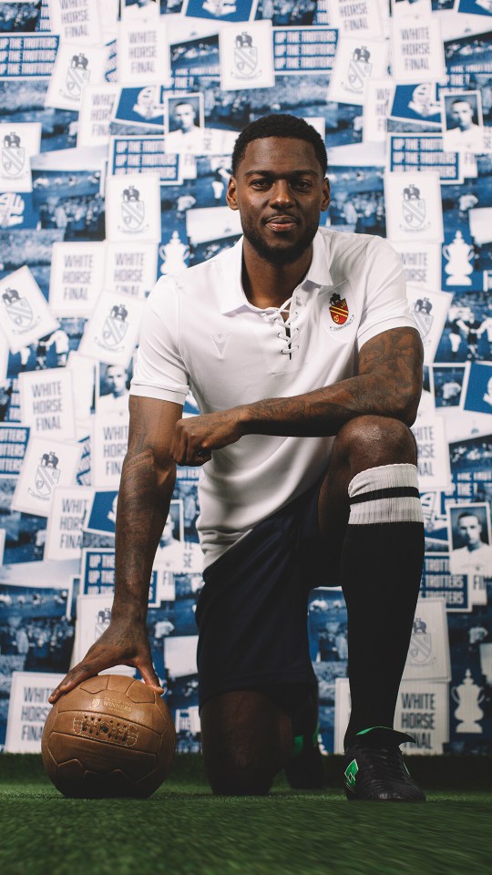 Bolton Wanderers captain Ricardo Santos modelling the 1923 anniversary kit