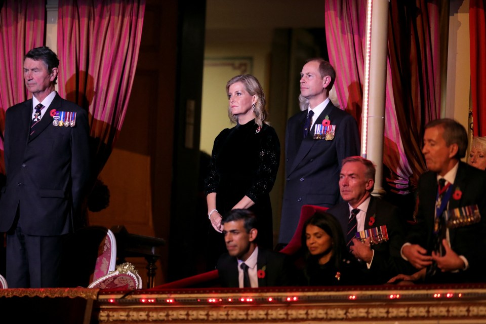 Edward and Sophie Wessex were also in attendance at the Royal Albert hall