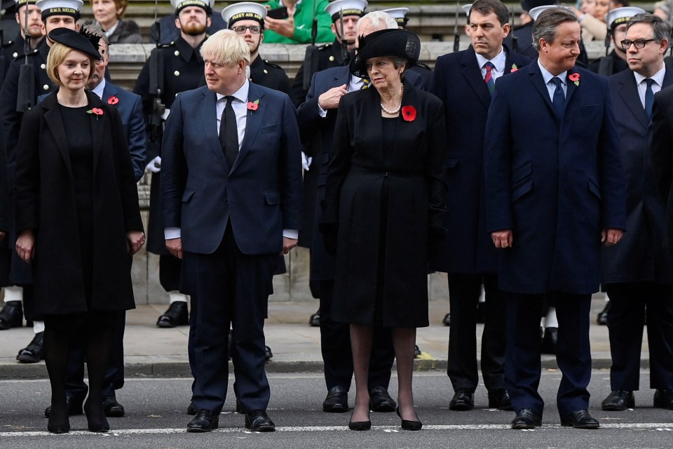 Liz Truss, Boris Johnson, Theresa May and David Cameron also attended the service