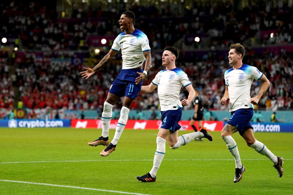 Marcus Rashford blasted the Three Lions into the lead with a screamer just moments into the second half