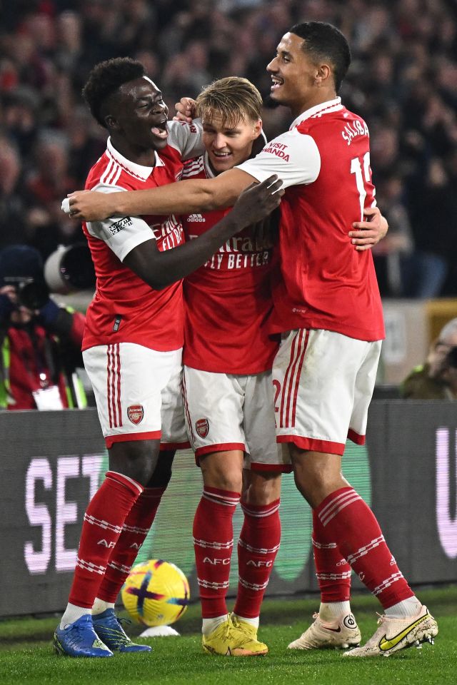 Martin Odegaard's double inspired Arsenal to a 2-0 win over Wolves