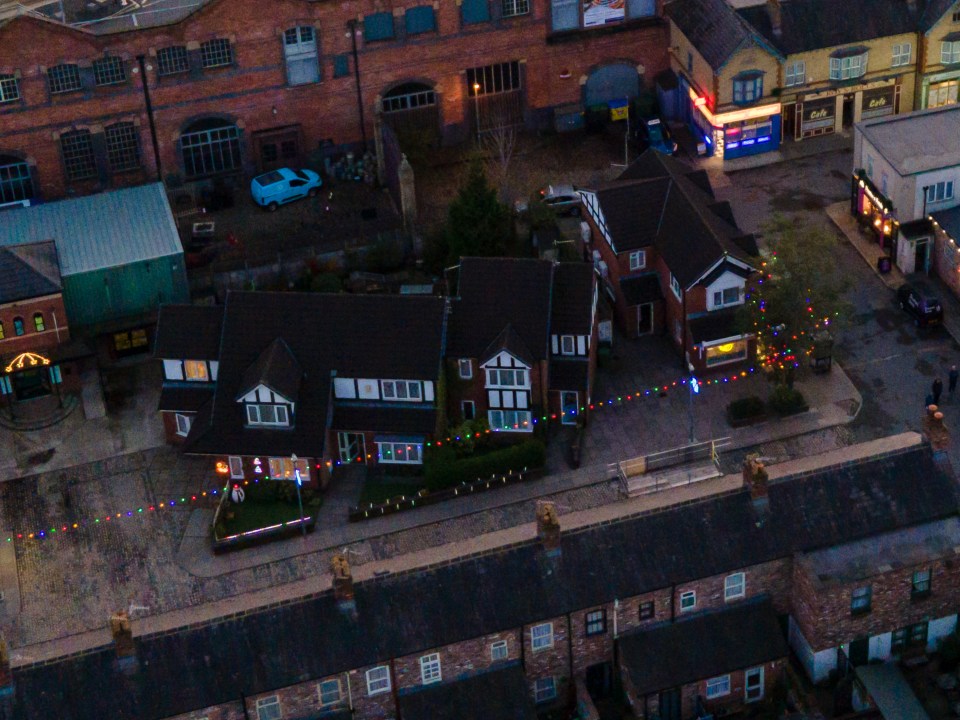 The festive lights are up on the street