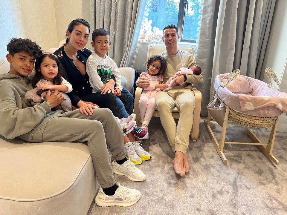 Ronaldo, pictured with his family, feels 'betrayed' by the way he has been treated by United