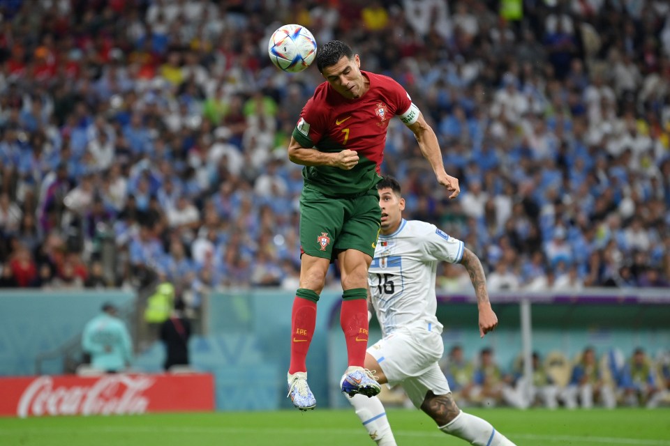 Cristiano Ronaldo tried his best to make contact on the ball