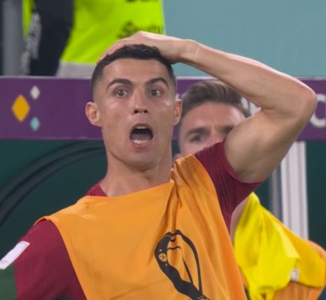 Cristiano Ronaldo was left gobsmacked when Costa made the mistake