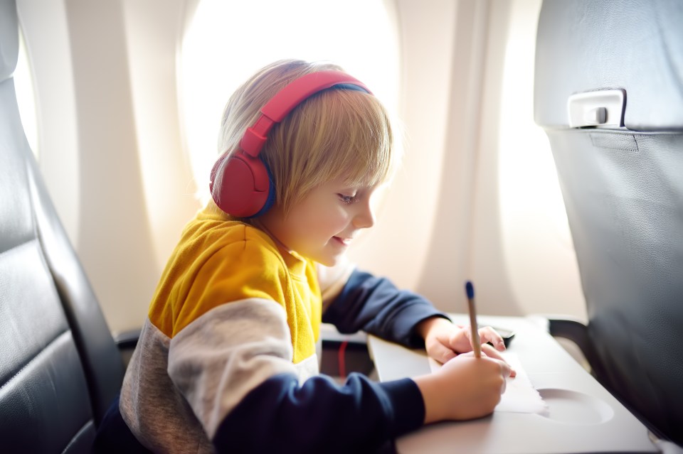 The book contains more than 100 puzzles for children to keep them busy on planes