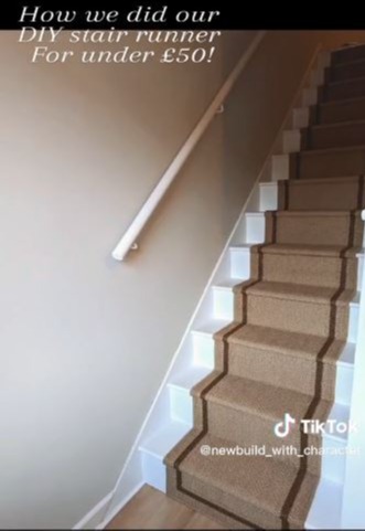 A couple installs easy to fit stair runner.