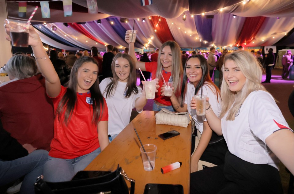 Three Lions fans have packed out Central Park in Newcastle