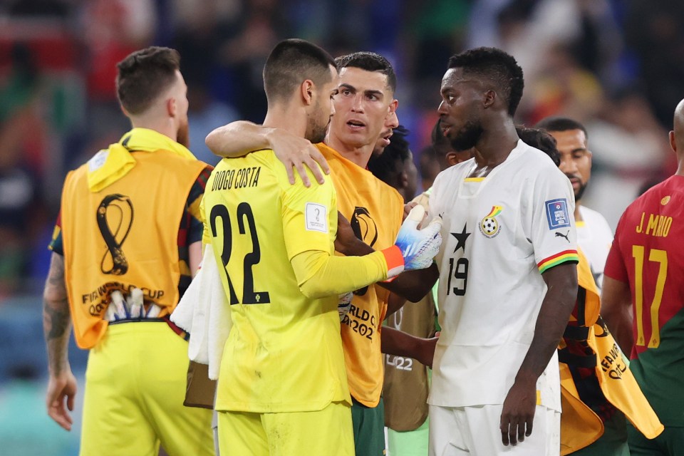 Ronaldo appeared to console Costa for his error after the game