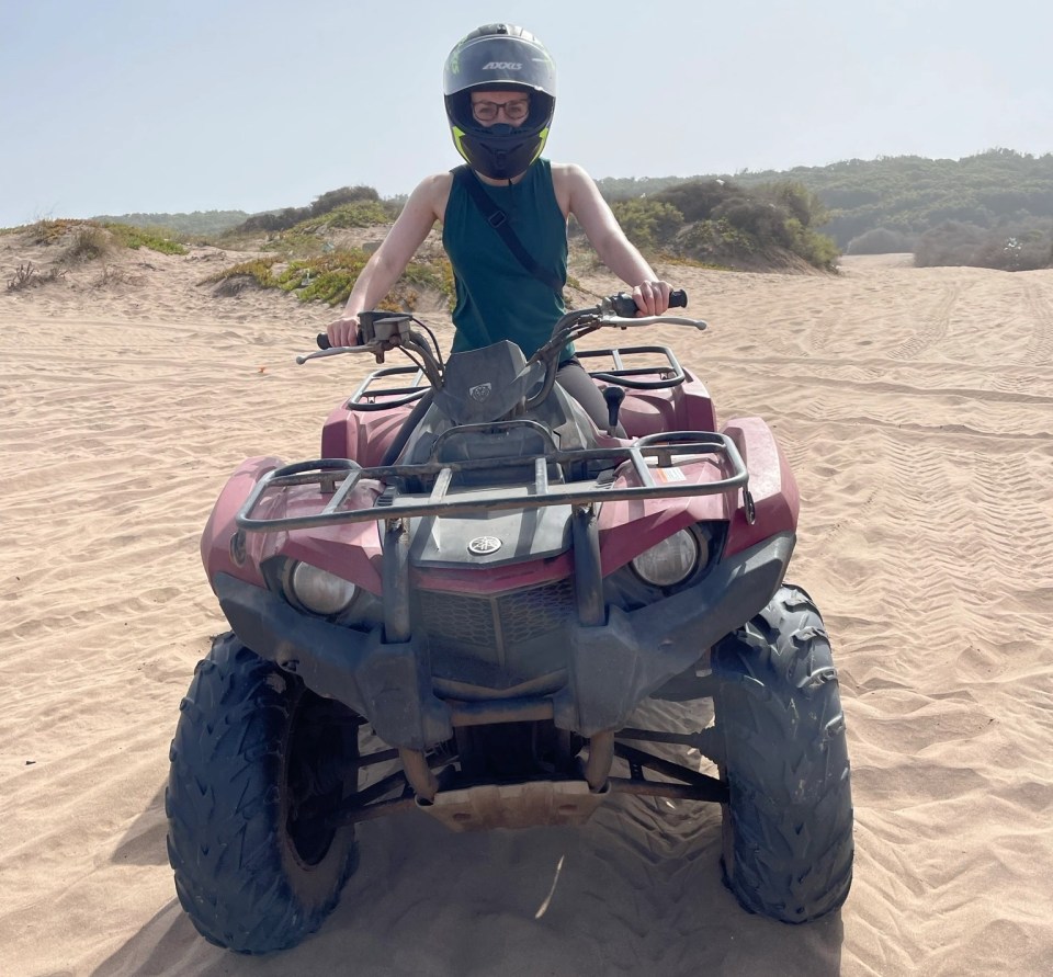 You'll feel like Lara Croft as you ride a quad bike on the beach