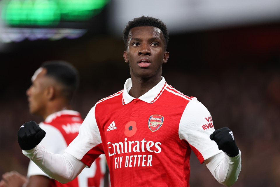 Nketiah scored his third goal of the season to add to his two in the Europa League