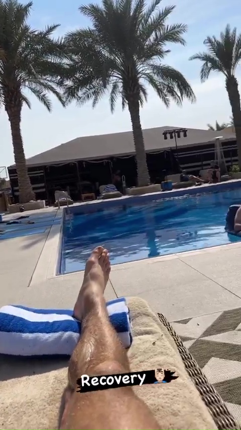 Jack Grealish showed off the luxurious pool the team has