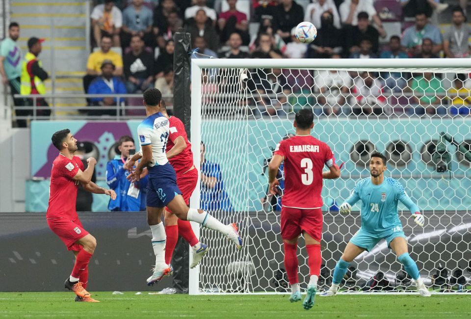 Jude Bellingham glances England in front on 35 minutes