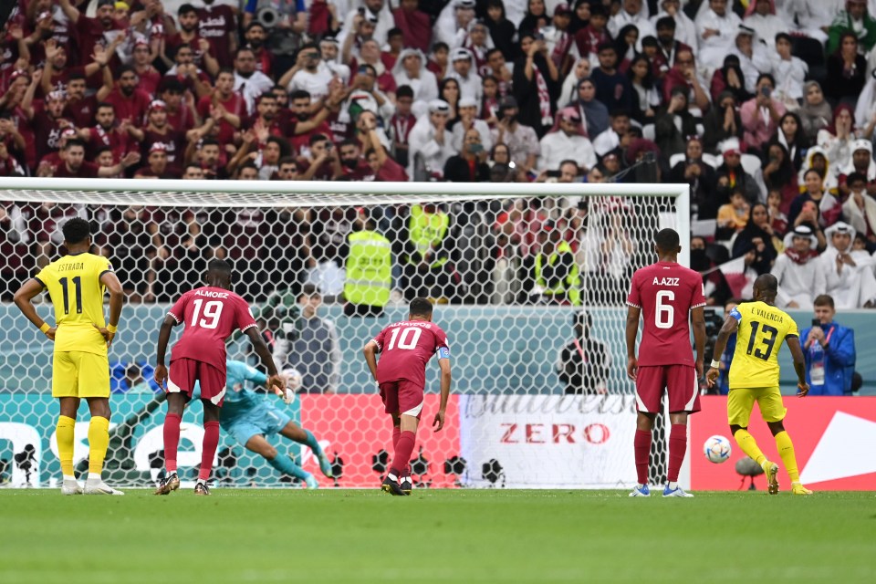 He coolly slotted the spot kick into the bottom corner to give Ecuador the lead