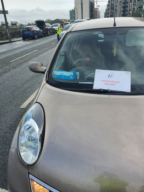 A car with a bizarre note in the windscreen was seized by Irish police