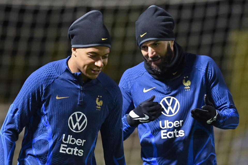 Karim Benzema briefly trained alongside Kylian Mbappe and Co