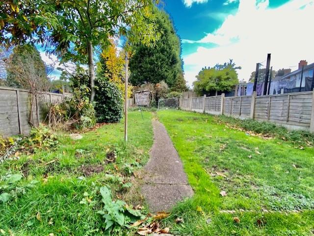 The property comes with a large back garden