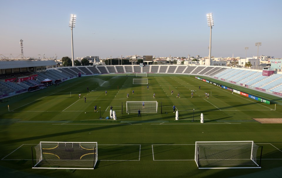 England are training at Al Wakrah Stadium on the outskirts of Doha