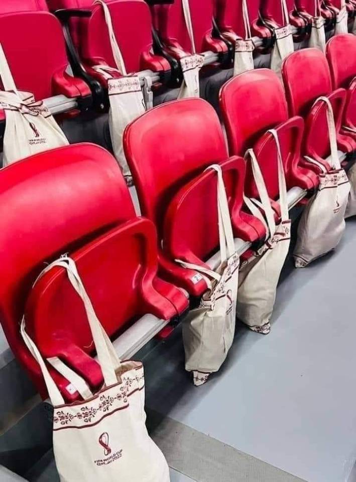 Fans attending the opening game of the World Cup each received a gift bag