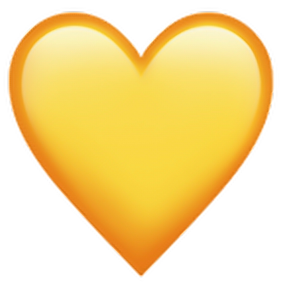 The yellow heart emoji is just one of many used on Snapchat