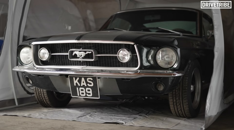 This 1968 Ford Mustang is still in its original green hue