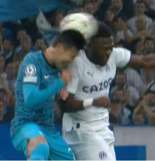 Son appeared to head Mbemba's shoulder