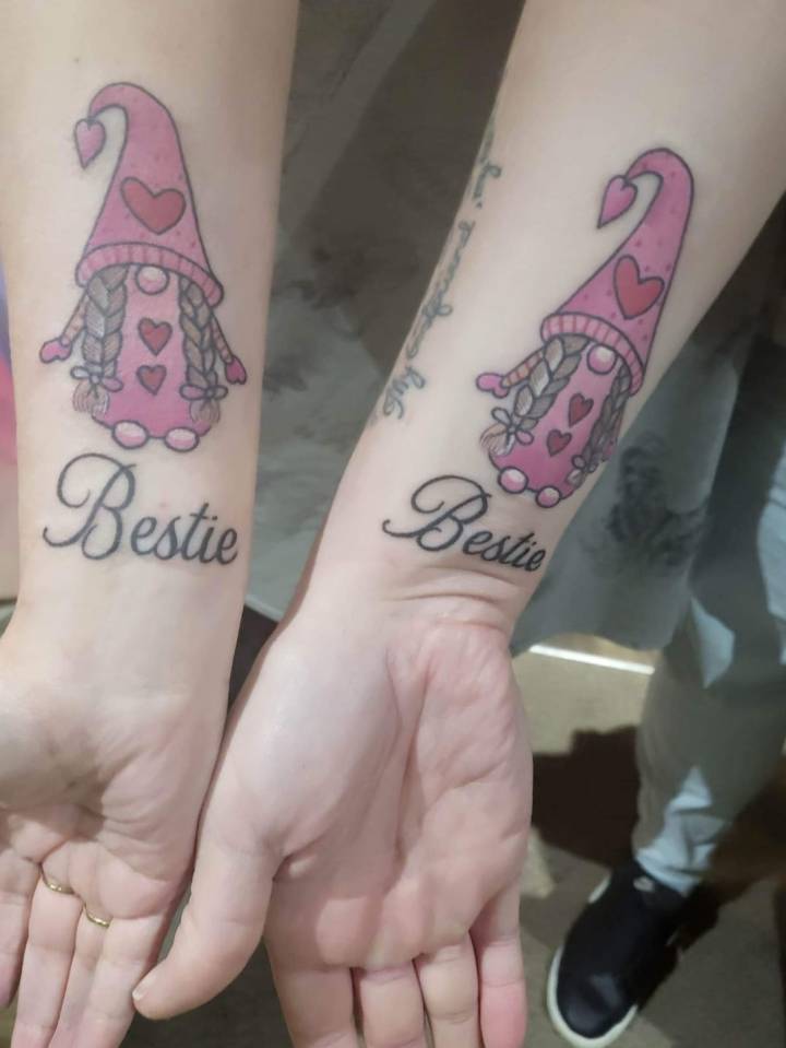 Debbie Fox took to Facebook to show off her and her friend Sarah's permanent inkings and many are very impressed