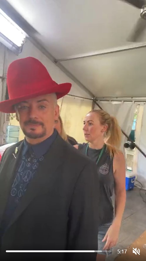 Boy George made an appearance in the video