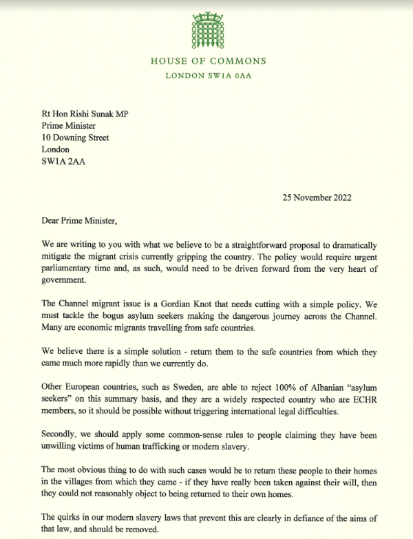 David Davis' letter to the PM today