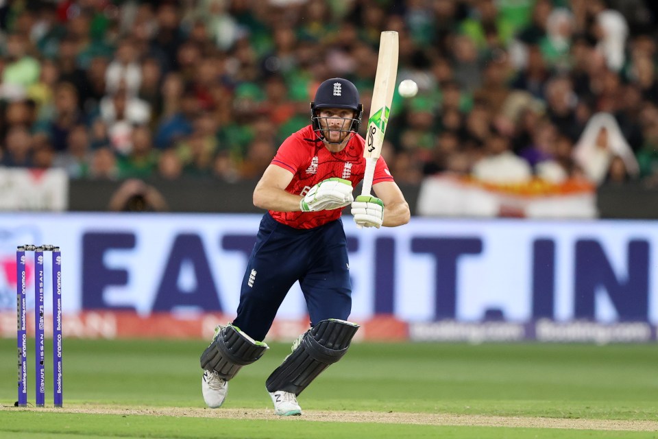 Jos Buttler went for 26 in 17 balls to set up a nervy run chase