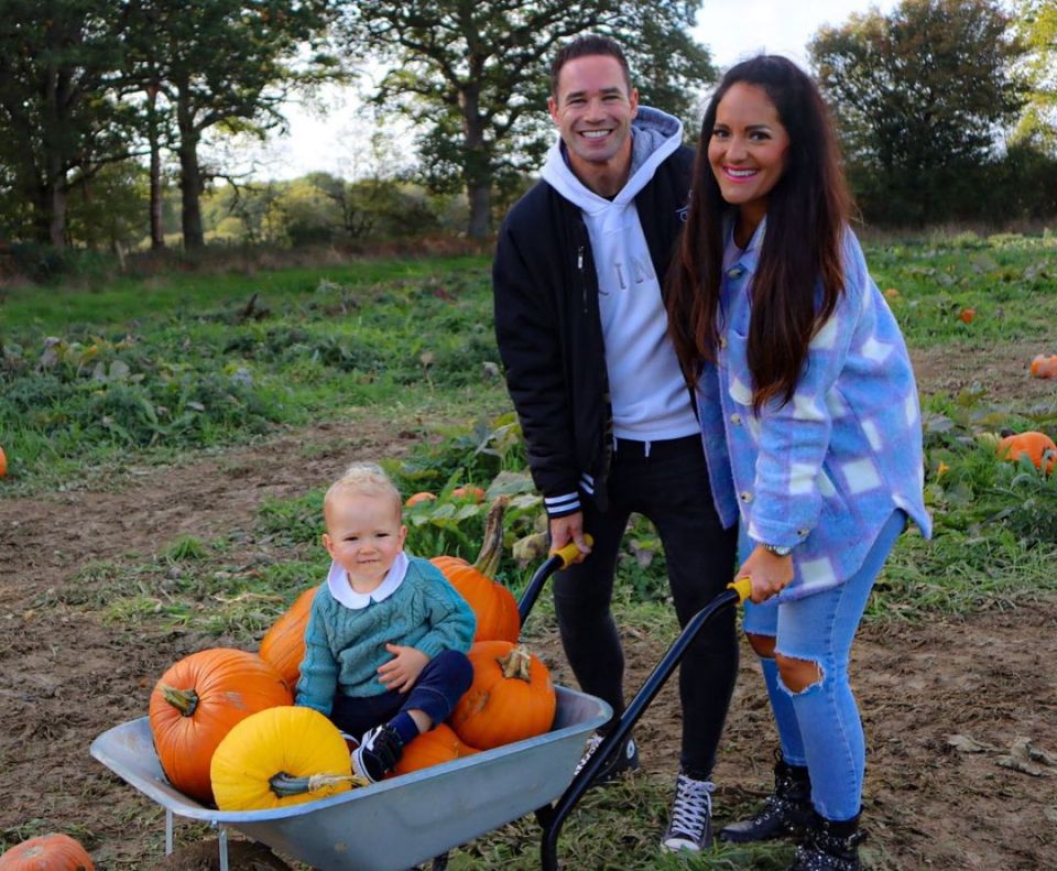 Kieran Hayler with partner Michelle Penticost and son Apollo Phoenix